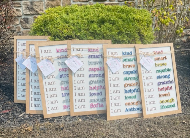 Personalized affirmation sign