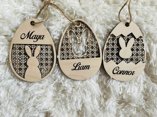 Easter Basket Tags Rattan style