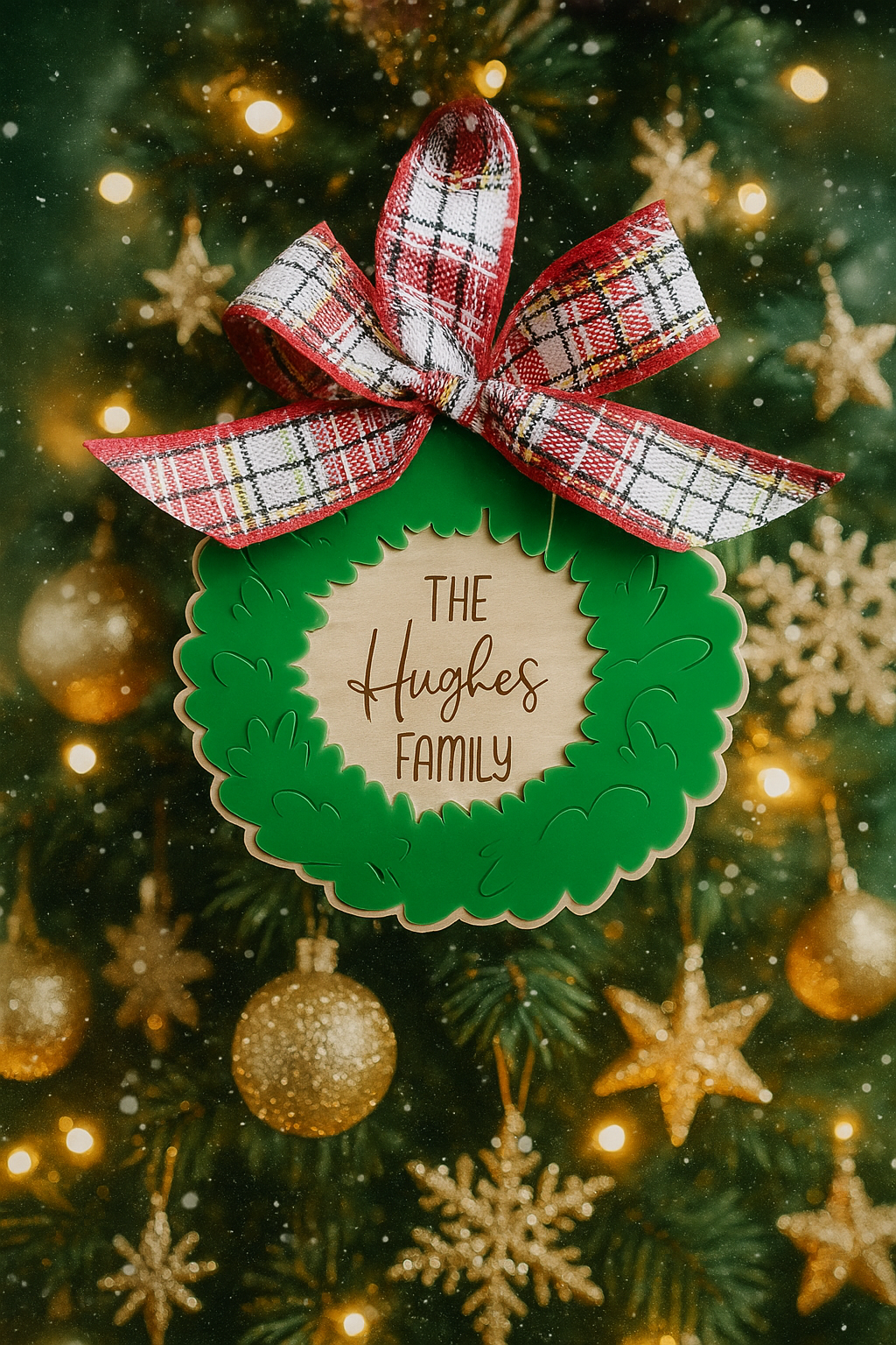 Wreath Family Ornament