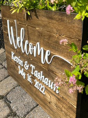 Welcome wedding sign 