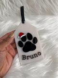 Dog Paw Christmas Ornament