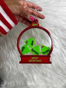 Grinch globe ornament