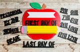 First/ Last day of school INTERCHANGEABLE apple