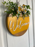 Sunflower Welcome door hanger