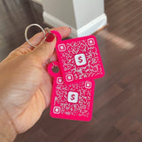 Qr code sign keychain