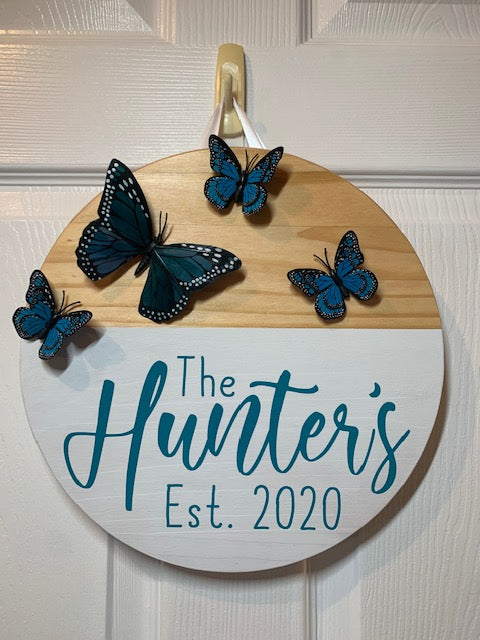 Butterfly door hanger