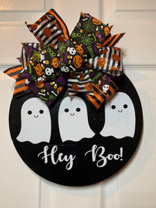 Hey Boo Halloween Door Hanger