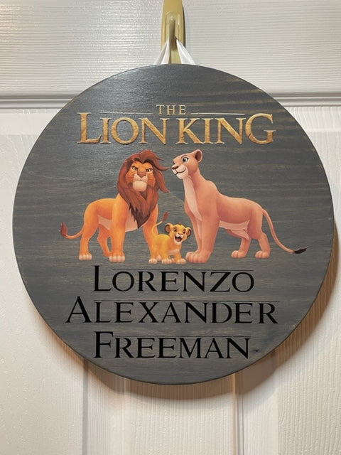 Lion King Door sign