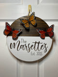 Butterfly door hanger