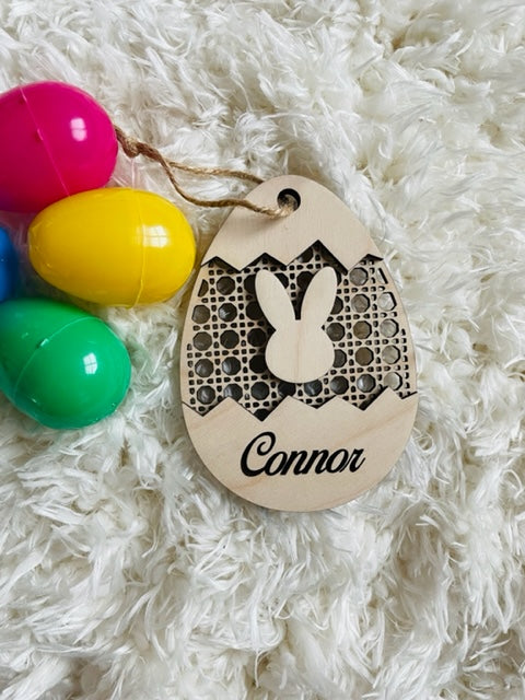 Easter Basket Tags Rattan style