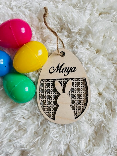 Easter Basket Tags Rattan style