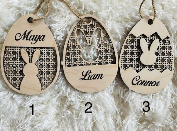 Easter Basket Tags Rattan style