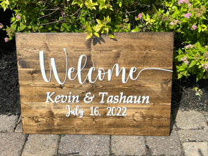 Wedding welcome sign