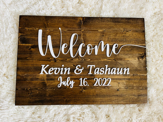 Wedding welcome sign