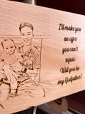Special photo engraved wood plaque