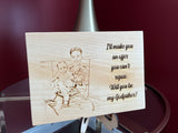 Special photo engraved wood plaque