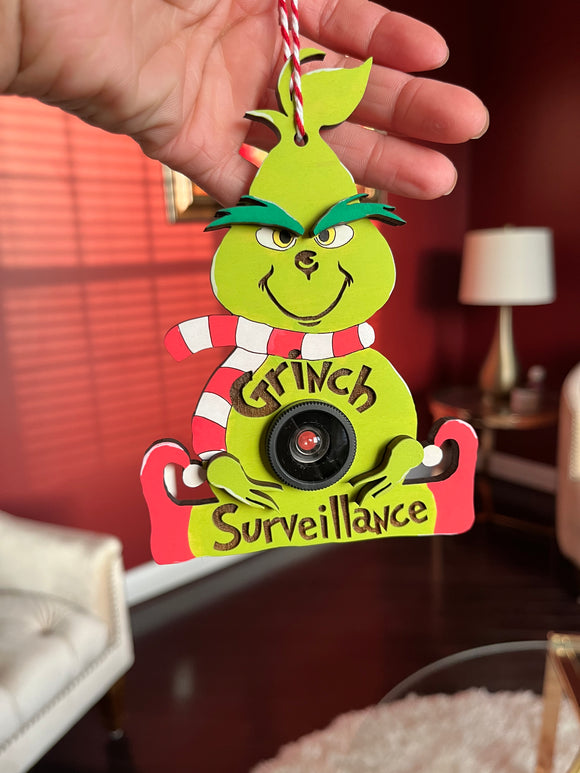 Grinch surveillance ornament